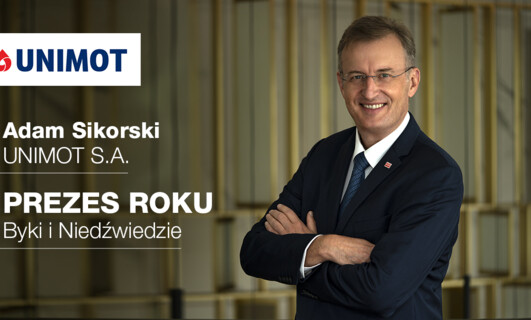 Prezes zarządu UNIMOT S.A. Adam Sikorski  PREZESEM ROKU