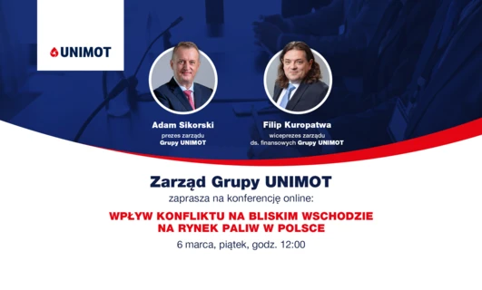 Komentarz UNIMOT - konflikt na Bliskim Wschodzie a rynek paliw w Polsce (6.03.2026, godz. 12:00)